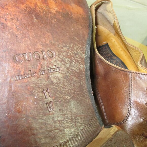 Mercanti Fiorentini Men\'s Oxfords Brown Leather Made In Italy Size 11 main image 8